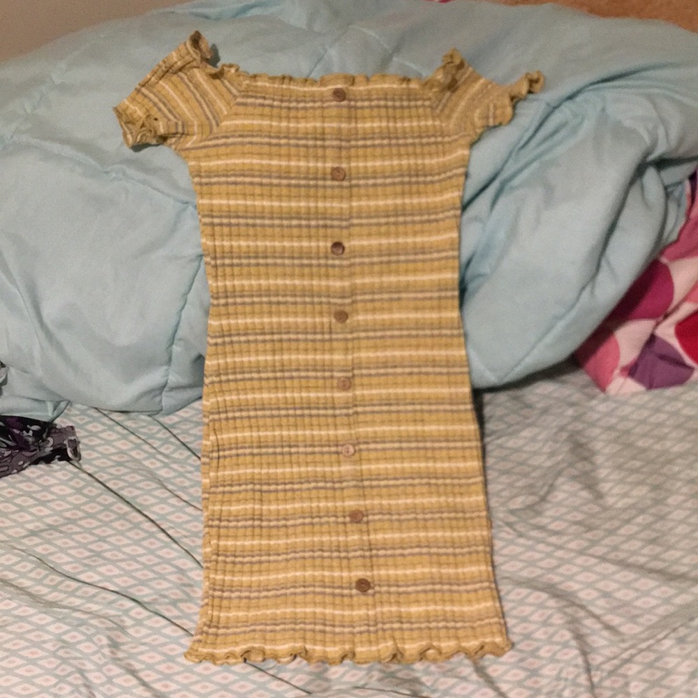Off the shoulder body con dress